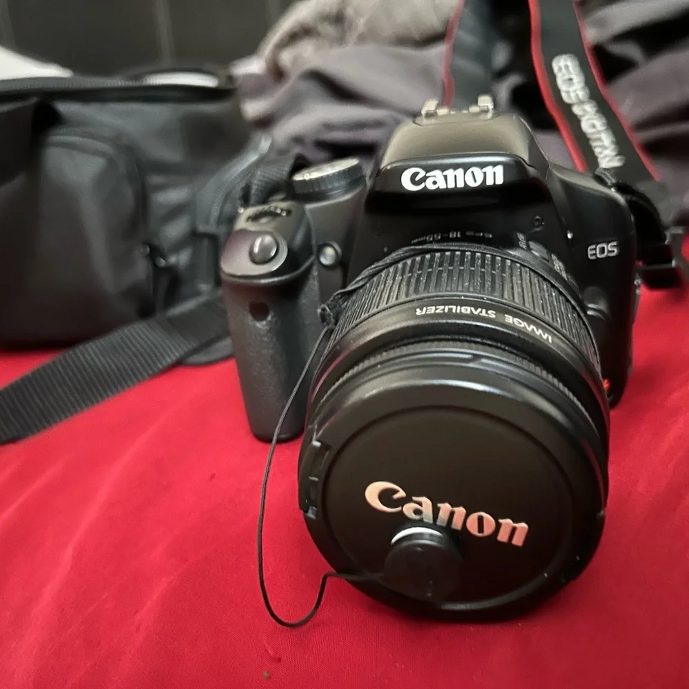 canon camera with bag